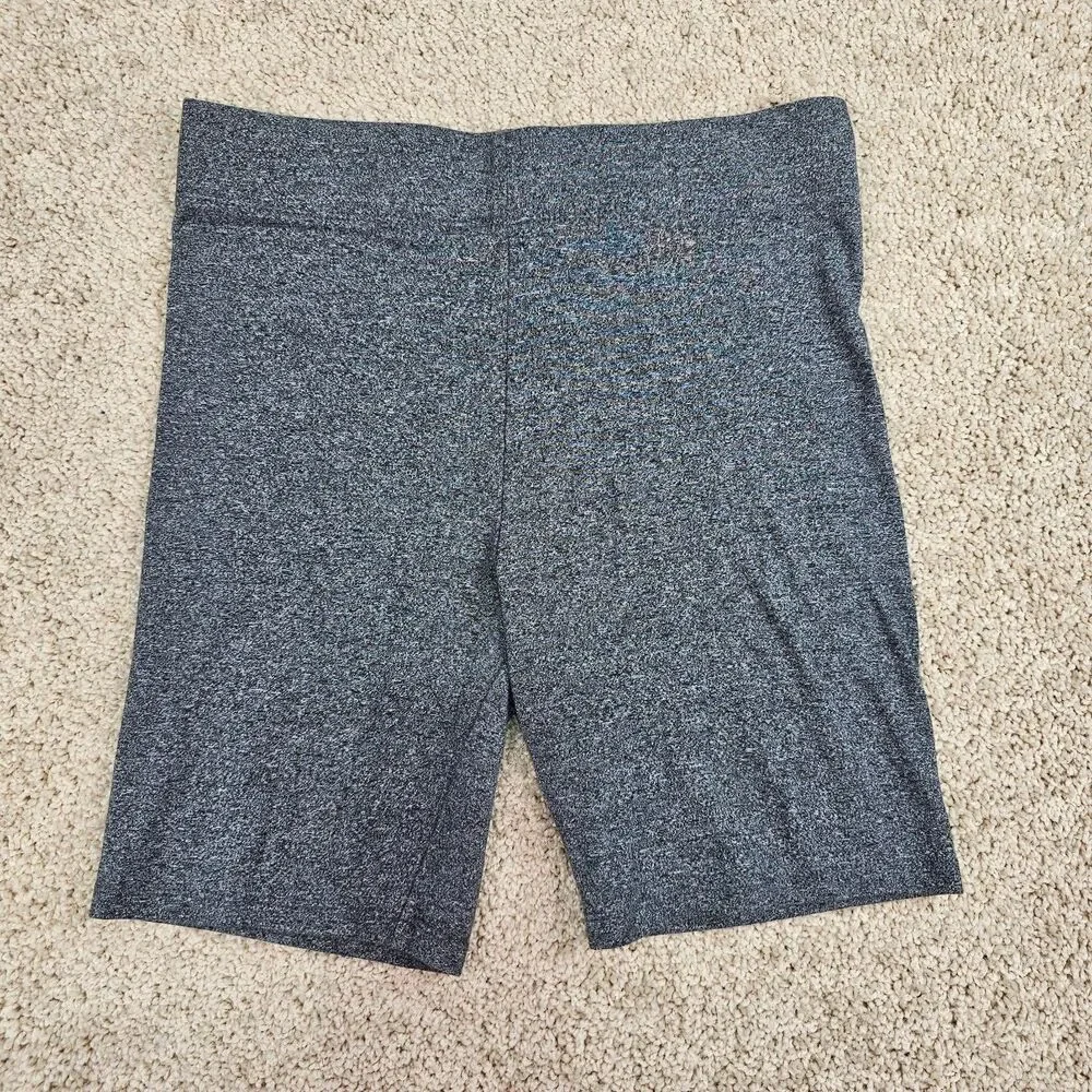 Forever 21 Biker Shorts M Charcoal Gray High Rise Seamless Stretch Athleisure